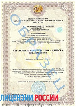 Образец сертификата соответствия аудитора №ST.RU.EXP.00006174-1 Анжеро-Судженск Сертификат ISO 22000