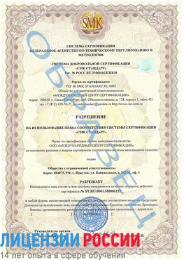 Образец разрешение Анжеро-Судженск Сертификат ISO 50001